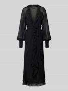 Bardot Abendkleid mit Volants Modell 'KASSIA' in Black, Größe 34