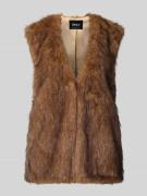 Only Regular Fit Webpelz-Weste mit Hakenverschluss Modell 'DAWN' in He...