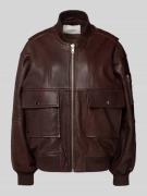 Ivy Oak Lederjacke aus echtem Leder mit Pattentaschen Modell 'LARA' in...