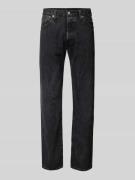 Levi's® Straight Fit Jeans Modell '501®' in Black, Größe 30/32