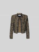 Iro Kurzblazer mit Ausfransungen in Senf, Größe 36