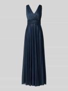 Christian Berg Cocktail Abendkleid mit V-Ausschnitt und Taillenband in...