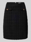 Christian Berg Woman Knielanger Rock in Bouclé-Optik in Black, Größe 4...