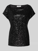 Christian Berg Woman T-Shirt mit Paillettenbesatz in Black, Größe M