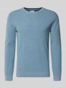 Tom Tailor Regular Fit Strickpullover aus reiner Baumwolle in Hellblau...