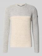Tom Tailor Regular Fit Strickpullover aus Baumwoll-Mix in Offwhite Mel...