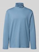 Tom Tailor Regular Fit Rollkragenpullover aus Baumwoll-Mix in Jeansbla...