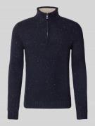 Tom Tailor Regular Fit Troyer aus Baumwoll-Mix in Marine, Größe L