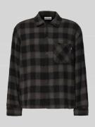 REVIEW Karohemd in verkürztem Schnitt mit Brusttasche in Black, Größe ...