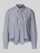 Jake*s Casual Hemdbluse mit Knopfleiste in Jeansblau, Größe 38