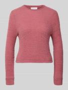 Jake*s Collection Longsleeve mit gerippten Abschlüssen in Rose, Größe ...