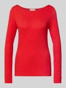 Marc O'Polo Slim Fit Langarmshirt aus reiner Baumwolle in Hellrot, Grö...