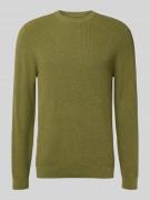 MCNEAL Strickpullover mit gerippten Abschlüssen in Schilf Melange, Grö...