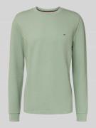 Christian Berg Men Longsleeve mit Strukturmuster und Rundhalsausschnit...