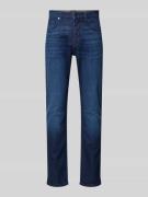 BOSS Orange Slim Fit Jeans aus Baumwoll-Mix Modell 'DELAWARE' in Dunke...
