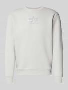 Alpha Industries Sweatshirt mit Logo und Rundhalsausschnitt in Hellgra...