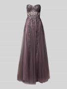 Luxuar Abendkleid im Off-Shoulder-Look in Taupe, Größe 32