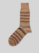 Burlington Socken mit geripptem Abschluss in Sand, Größe 40-46