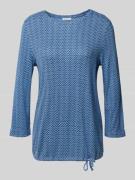 Tom Tailor Comfort Fit Langarmshirt aus Viskose-Mix in Marine, Größe L