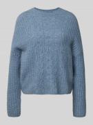 Marc O'Polo Relaxed Fit Strickpullover mit Schurwoll-Mix in Rauchblau,...