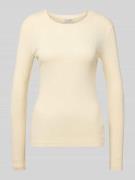 Marc O'Polo Slim Fit Langarmshirt aus Baumwoll-Modal-Mix in Offwhite, ...