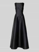 Swing Abendkleid mit U-Boot-Ausschnitt in Black, Größe 34