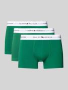 Tommy Hilfiger Boxershorts aus Baumwoll-Mix im 3er-Pack in Gruen, Größ...