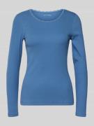 Christian Berg Woman Slim Fit Longsleeve mit Spitzenbesatz in Rauchbla...