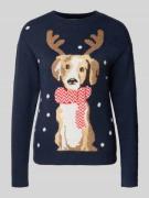 Christian Berg Woman Weihnachtspullover mit gerippten Abschlüssen in M...