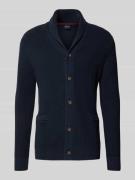 Christian Berg Men Strickjacke mit Knopfleiste in Marine, Größe 3XL