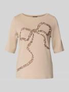 s.Oliver BLACK LABEL Relaxed Fit T-Shirt aus Viskose-MIx in Taupe, Grö...
