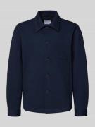 Lindbergh Hemdjacke mit Knopfleiste in Marine, Größe L