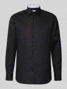 ETERNA Modern Fit Business-Hemd mit Knopfleiste in Black, Größe 39