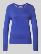Christian Berg Woman Strickpullover mit gerippten Abschlüssen in Royal...