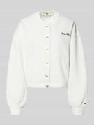 Tommy Hilfiger Relaxed Fit Sweatjacke aus Baumwoll-Mix in Ecru, Größe ...
