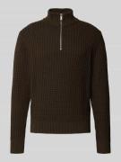 SELECTED HOMME Regular Fit Troyer in Waffel-Struktur Modell 'TOM' in S...