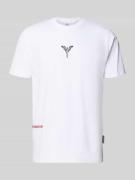 CARLO COLUCCI T-Shirt mit Label-Print in Weiss, Größe L