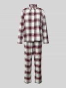 Schiesser Pyjama mit Umlegekragen in Offwhite, Größe 38