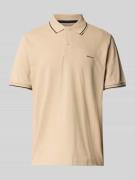 Gant Poloshirt mit Label-Stitching in Sand, Größe M