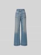 Victoria Beckham Jeans mit Label-Stitching in Hellblau, Größe 27