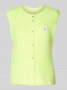 American Vintage Strickweste mit Label-Badge Modell 'EAST' in Neon Gel...