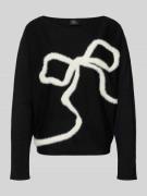 s.Oliver BLACK LABEL Relaxed Fit Pullover aus Viskose-Mix in Black, Gr...