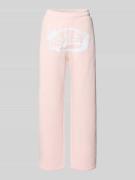 Review Straight Leg Sweatpants mit Logo und elastischem Bund in Rose, ...