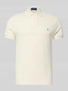 Polo Ralph Lauren Poloshirt mit Label-Stitching in Beige, Größe L