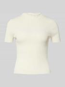 HUGO Slim Fit Pullover aus Viskose-Mix Modell 'SARPHAPILK' in Offwhite...