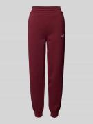 PUMA Slim Fit Sweatpants mit Label-Stitching in Bordeaux, Größe L