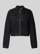 Levi's® Cropped Jeansjacke mit Brusttaschen Modell 'MOTO TRUCKER' in D...