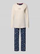Happy Shorts Pyjama mit Rundhalsausschnitt Modell 'XMAS' in Stein, Grö...