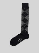 Burlington Kniestrümpfe mit Argyle-Print Modell 'Marylbone' in Black, ...