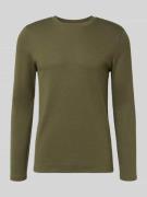 MCNEAL Longsleeve mit Strukturmuster und Rundhalsausschnitt in Khaki M...